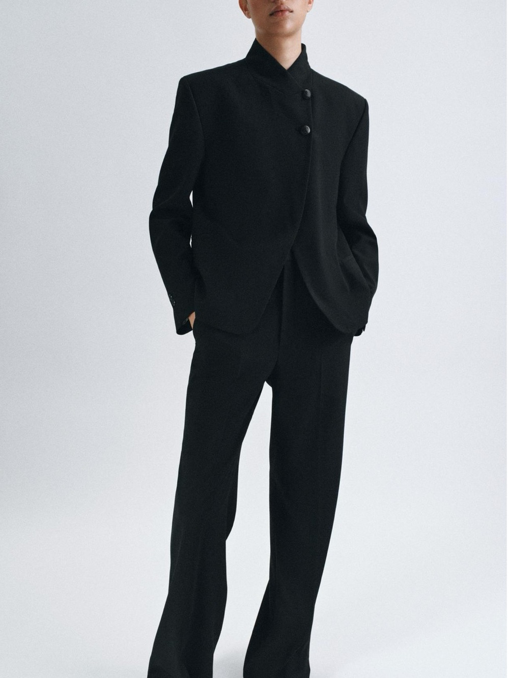 HIGH COLLAR BUTTONED BLAZER ZW COLLECTION